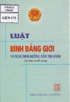 Luật bình đẳng giới và nghị định hướng dẫn thi hành